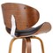 Armen Living Solvang 26" Swivel Brown Faux Leather and Walnut Wood Counter Stool LCSLBABRWA26 - alternate 3